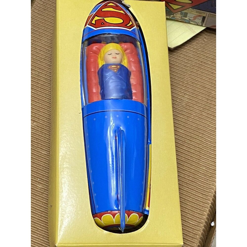 Superman Classic Rocket Tin Toy Friction Motor by Schylling 2001 NIB
